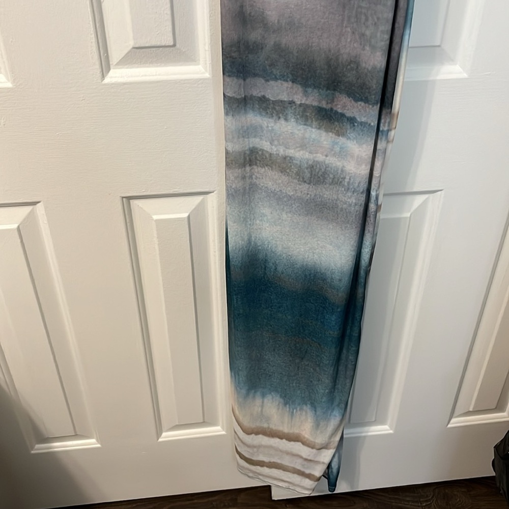 NWT PrettyLittleThing Teal Ombré Print Stretch Bodycon Maxi‎ Dress Size 2 - Picture 4 of 7